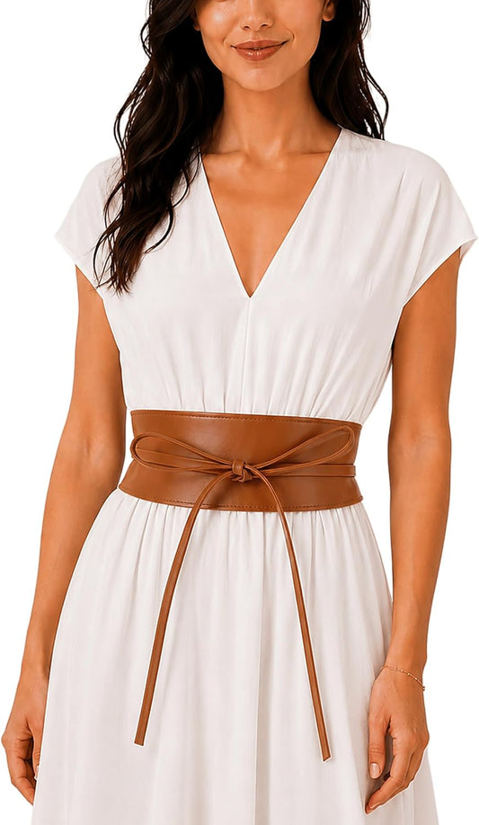 HOTFASHIONGEN - Woman Italian leather Obi belt, CASSIANE