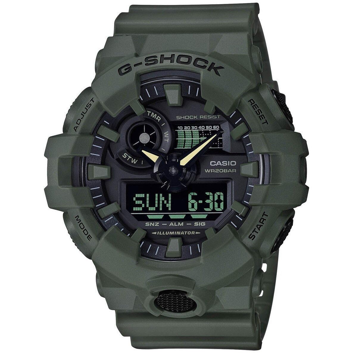 HOTCasio Men's 700UC Series G-Shock Quartz 200M WR Shock Resistant Resin Strap and Case