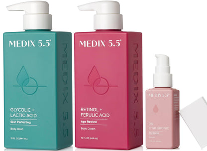 HOTMedix 5.5 Retinol Body Lotion Firming Moisturizer | Crepey Skincare Treatment | Retinol Body Cream | Anti Aging Firming Cream For Women Targets Look Of Crepe Skin, Wrinkles, & Sagging Skin, 15 Fl Oz
