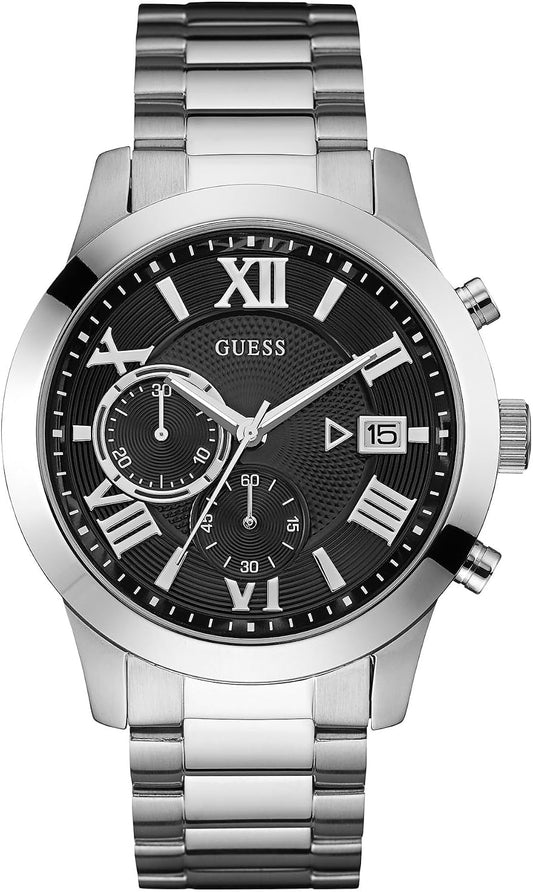 HOTGuess Men's Analog Dress Watch| Stainless Steel Case| 50M Water Resistance