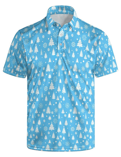 HOTGolf Polo Shirts for Men Funny Print Quick Dry Short Sleeve Performance Golf Shirts Moisture Wicking Polo Shirts