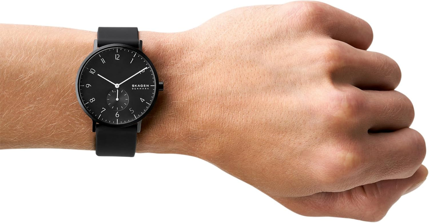 HOTSkagen Aaren Men's Watch or Women's Watch, Silicone Watch for Men or Women