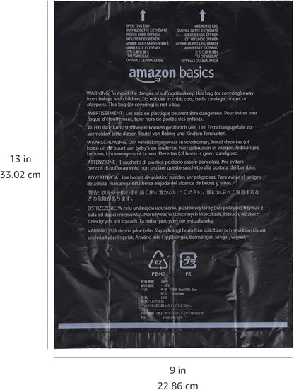 HOTAmazon Basics Dog Poop Leak Proof Bags with Dispenser and Leash Clip, Unscented, 13" x 9", 900 Count (60 Rolls)