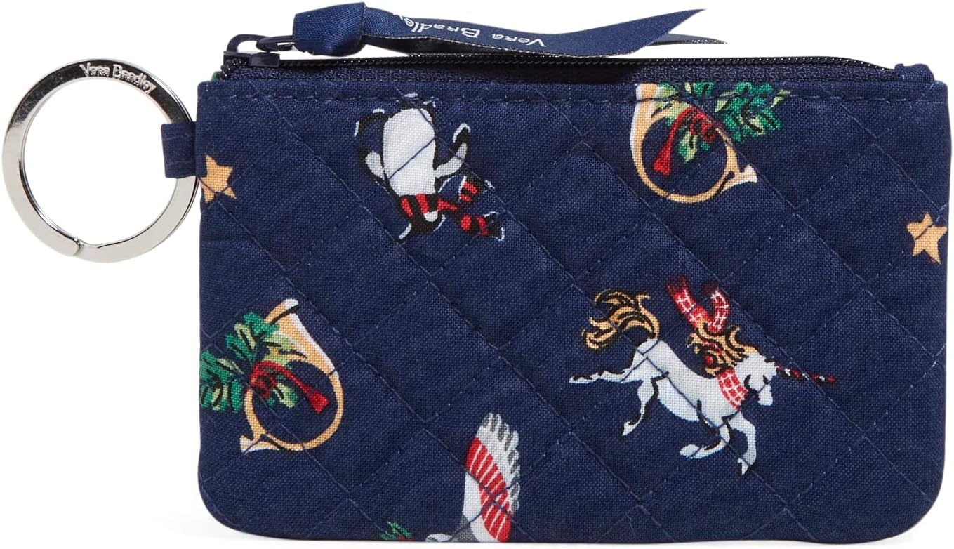 HOTVera Bradley Women's Cotton Zip ID Case Wallet