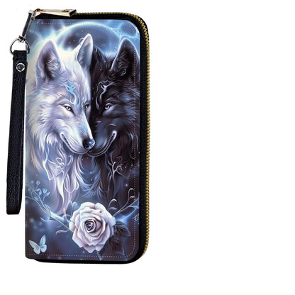 HOTWomens Wristlet Wallet RFID Blocking Large Capacity Zip Around Long Purse PU Leather Credit Card Holder with Detachable Hand Strap for Phone Cash,Sunflowers And Butterflies