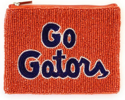 HOTGo Gators Beaded Coin Purse, Beaded Coin Pouch, Small Wallets, Coin Purse, Graduation Gifts