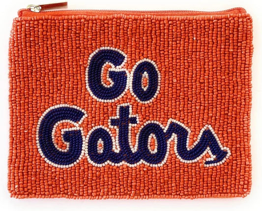 HOTGo Gators Beaded Coin Purse, Beaded Coin Pouch, Small Wallets, Coin Purse, Graduation Gifts