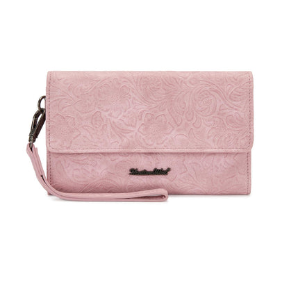 HOTMontana West Women Wallet Trifold Large Capacity Phone Wristlet Travel Credit Card Cash Wallets with Coin Purse and Wrist Strap