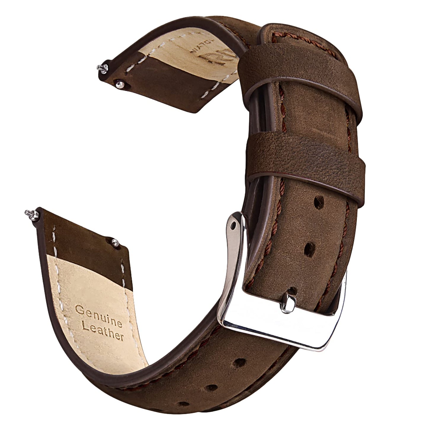 HOTRitche Christmas Gift Quick Release Leather Watch Bands Genuine Watch Straps for Men Women Top Grain Leather Watch Strap, White Elephant Gifts, Stocking Stuffers for Men, Father's Day gifts