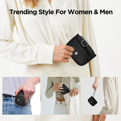 HOTMini Backpack Keychain Wristlet Pouch Small Change Coin Purse & Mini Rfid Card Holder Slim Wallet with Change Zipper Pocket/3 Crad Slots/Key Ring