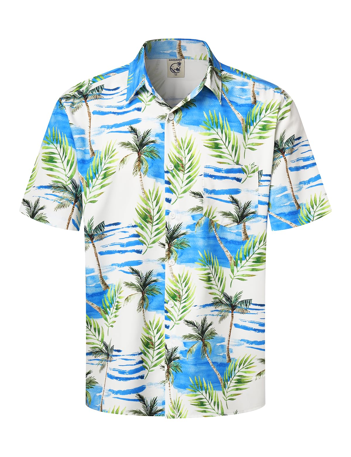 HOTHardaddy Men's Hawaiian Shirt Short Sleeves Coconut Printed Button Down Summer Beach Casual Shirts