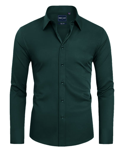 HOTAlimens & Gentle Slim Fit Dress Shirts for Men Long Sleeve Stretch Stain Proof Wrinkle Free Button Down Shirts Formal Shirts