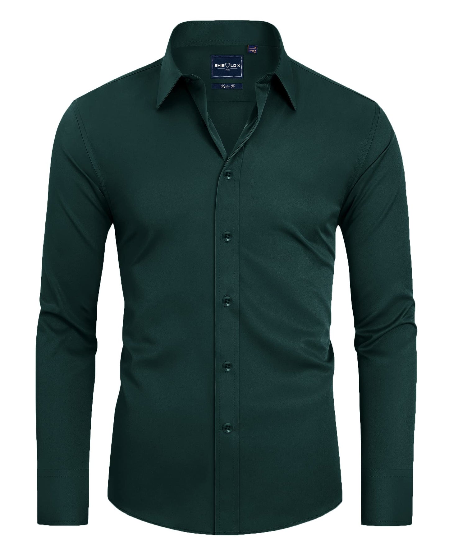 HOTAlimens & Gentle Slim Fit Dress Shirts for Men Long Sleeve Stretch Stain Proof Wrinkle Free Button Down Shirts Formal Shirts
