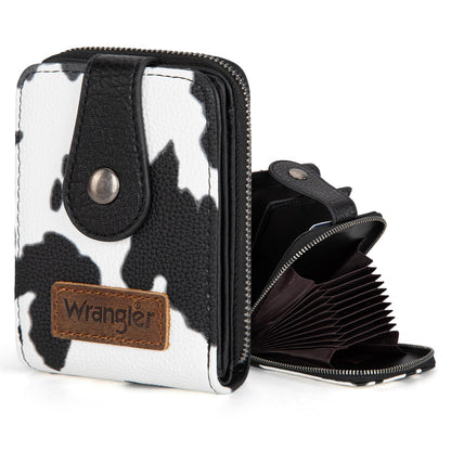 HOTMontana West X Wrangler Credit Card Holder Small Wallets for Women Compact Credit Card Case With Smooth Zipper and ID Window
