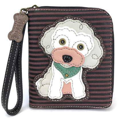 HOTCHALA Zip Around Wallet, Wristlet, 8 Credit Card Slots, Sturdy Pu Leather - Frog - Turquoise