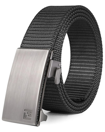 HOTFAIRWIN Men's Ratchet Belt, Nylon Tactical Belt, Adjustable Ratcheting Buckle for Golf Work Casual Outdoor Hiking Daily Wear