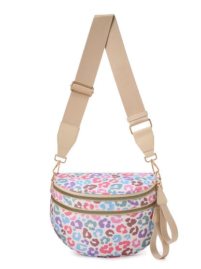 HOTPure Colour Crossbody Bag Bum Bag for Women,Spacious Purse Fanny Packs Belt Bag,Oversized Bum Bag (Colour Bum Bag-Beige)