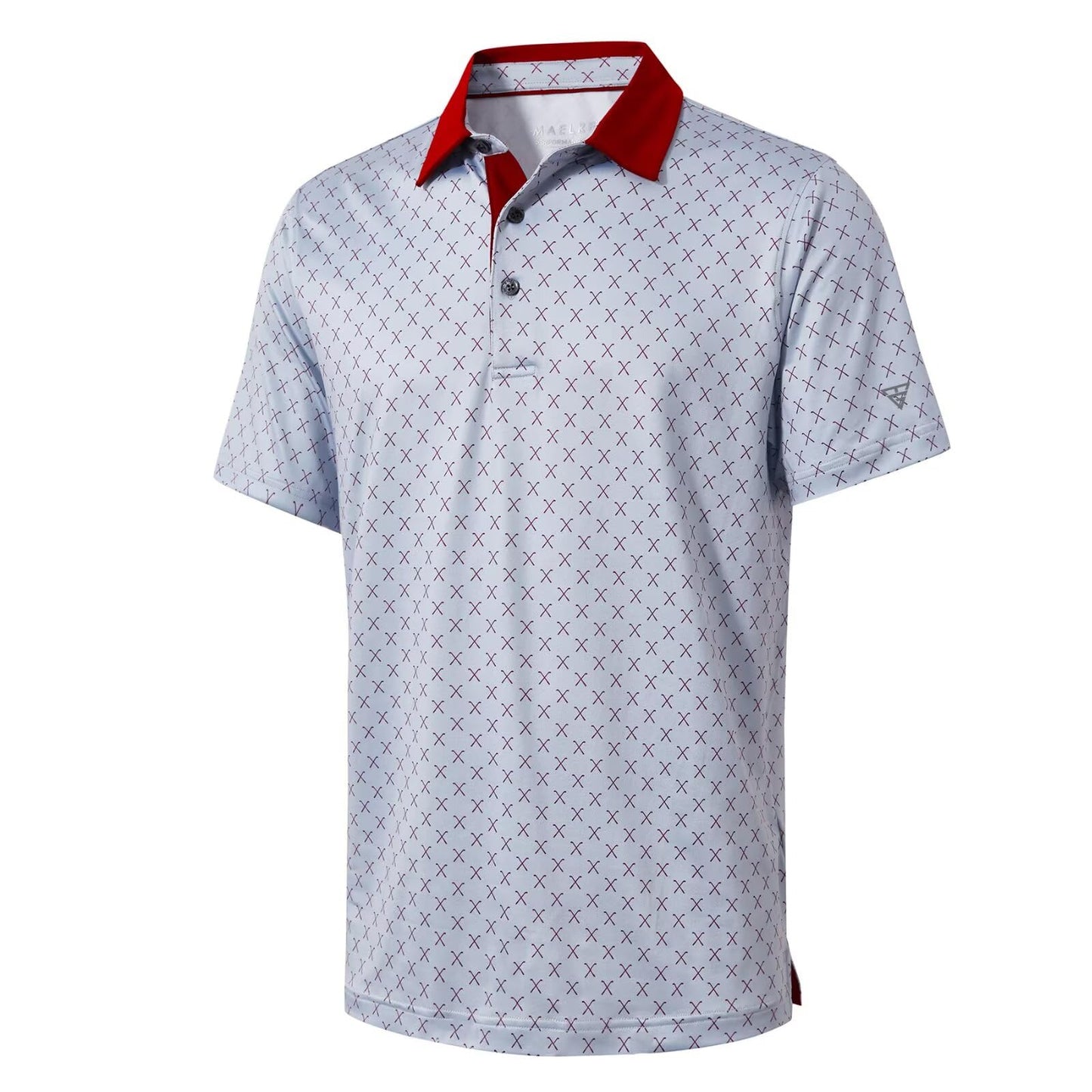 HOTGolf Shirts for Men Dry Fit Short Sleeve Print Performance Moisture Wicking Polo Shirt