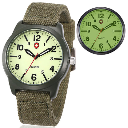 HOTGosasa Unisex Military Analog Field Watch with Nylon Strap, Luminous Easy Read Dial, Sport Tactical Casual Quartz Wristwatch, Daily Water Resistant