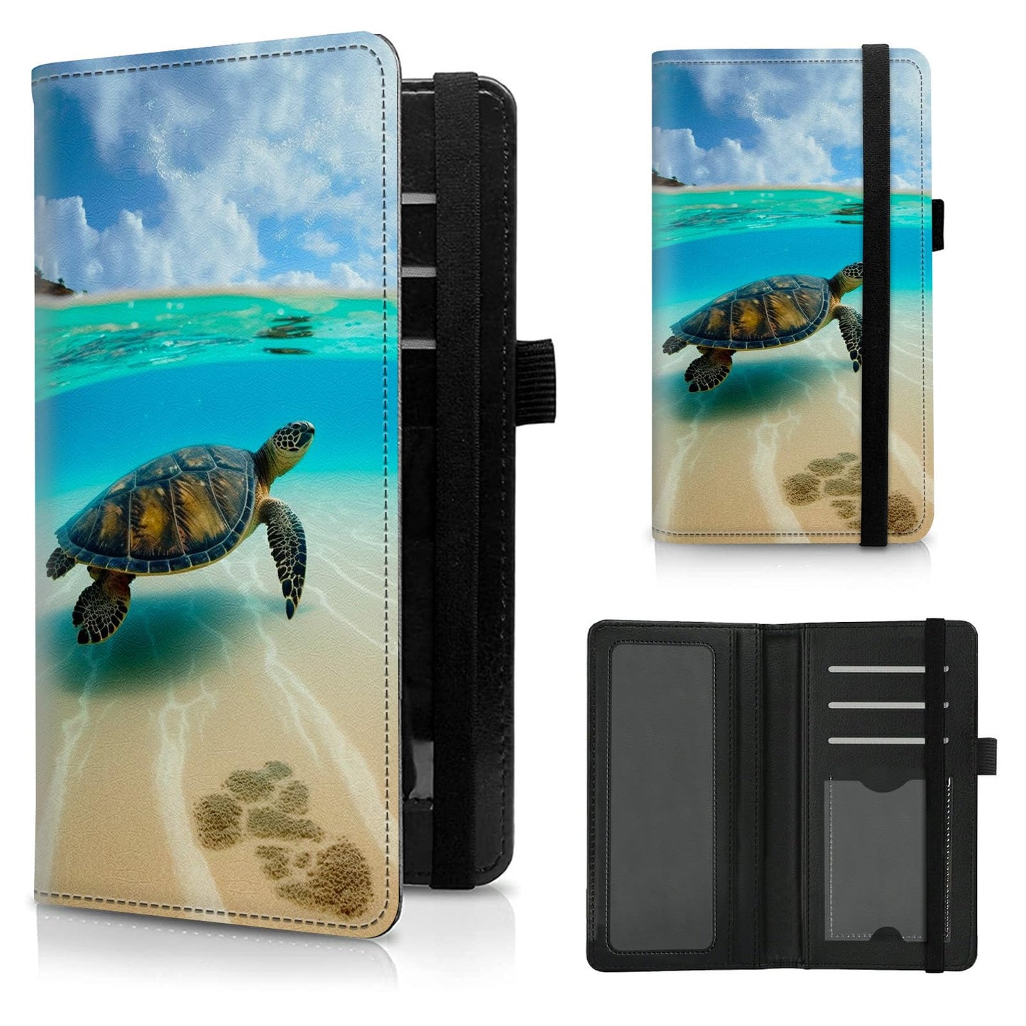 HOTCheck Book Cover for Personal Checkbook American Flag Sunflowers Cow Pattern Design PU Leather Checkbook Cover for Men Women with Card Slot & Pen Holder and Elastic Strap for Duplicate Checks