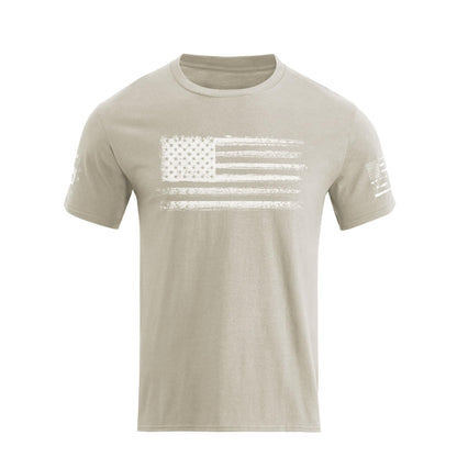 HOTH HYFOL Men's Graphic T-Shirts USA Flag Cotton Short Sleeve American Patriotic Crewneck Casual Regular Tee Shirts