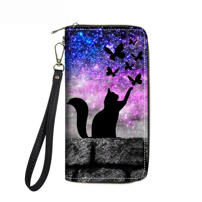 HOTWomen's Large Capacity Wallet PU Leather Double Zipper Clutch Purse Multifunctional Wallet with Removable Wristlet Strap for Smart Phone/Coin/Card/Cash, Floral Quotes Bible Verse Philippians 4-13