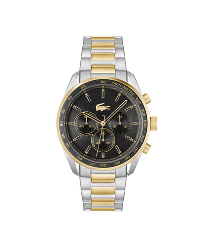 HOTLacoste Boston Men's Chronograph Watch - Classic Stainless Steel - Tachymeter - Water Resistant up to 5ATM/50 Meters - Modern Design for Him - 42mm