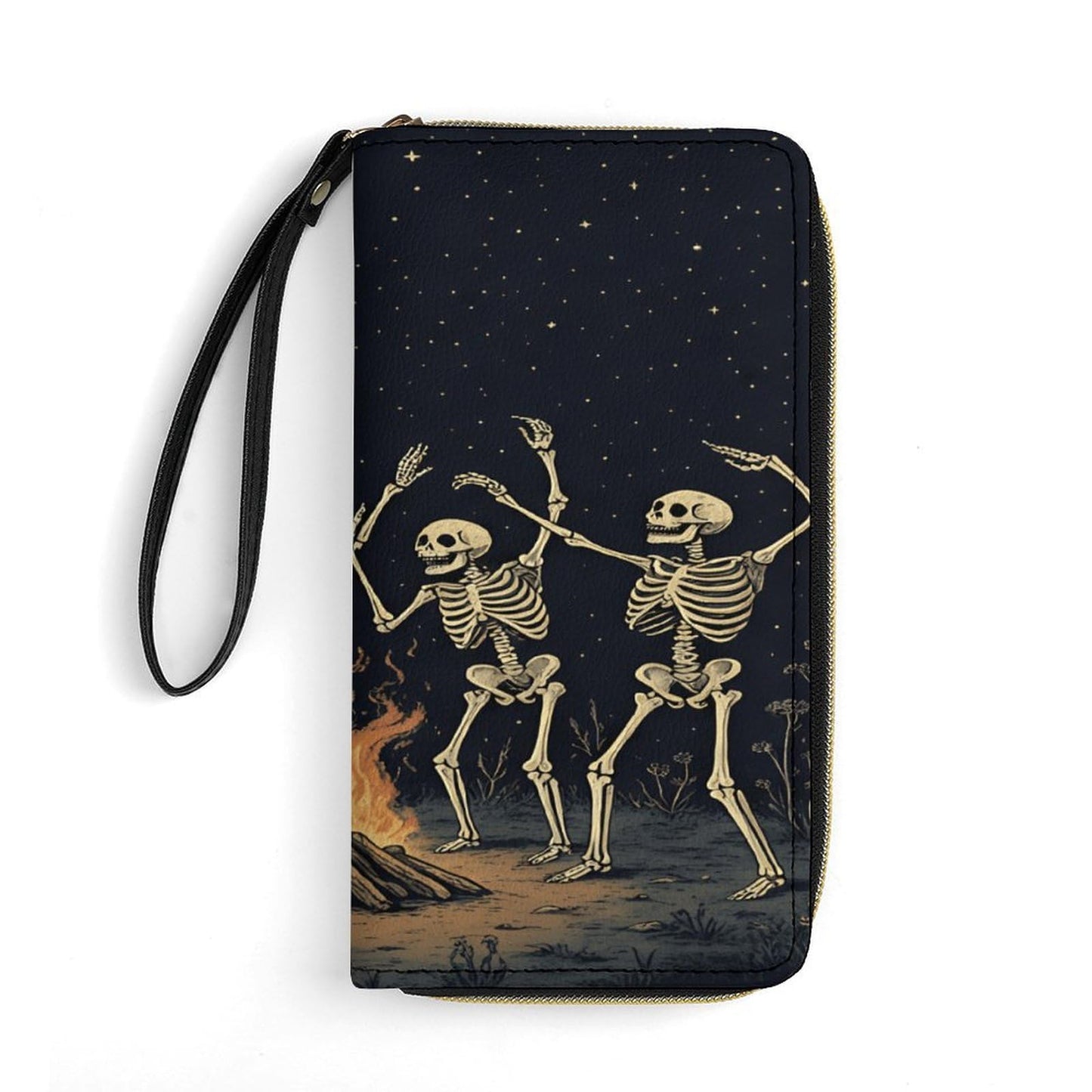 HOTHalloween Pumpkin Pattern Women's Wallet Wristlet Zipper Purse with Hand Strap Travel Credit Card Holder for Daily Use Gifts