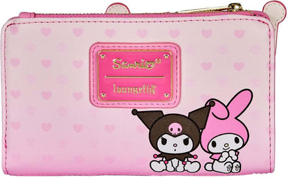 HOTLoungefly Sanrio My Melody and Kuromi Wallet, Bifold, Pink