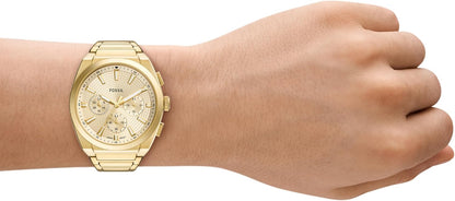 HOTFossil Men's Everett Quartz Stainless Steel Watch, Three-Hand Watch for Men