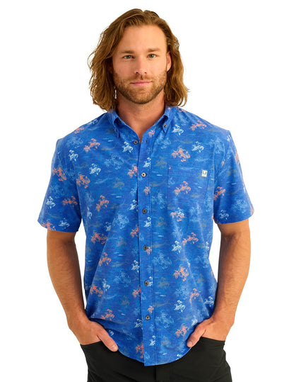 HOTHUK Mens Kona Short Sleeve Shirt | Performance Button Down