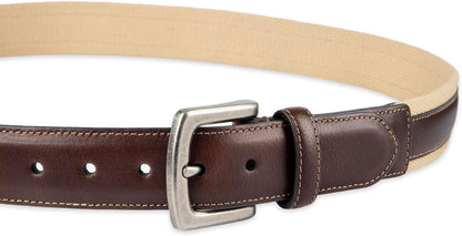 HOTColumbia Men's Leather Casual Belt Tan & Brown Classic Style for Everyday Wear