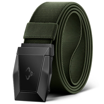 HOTBULLIANT Stretch Tactical Web Belt For Men-Trimmable 1.5"-Adjustable Fit | Smooth Sliding | Adjustable for Precise Fit | Tailored Size | Rugged Nylon for Heavy Duty, Hiking, Hunting