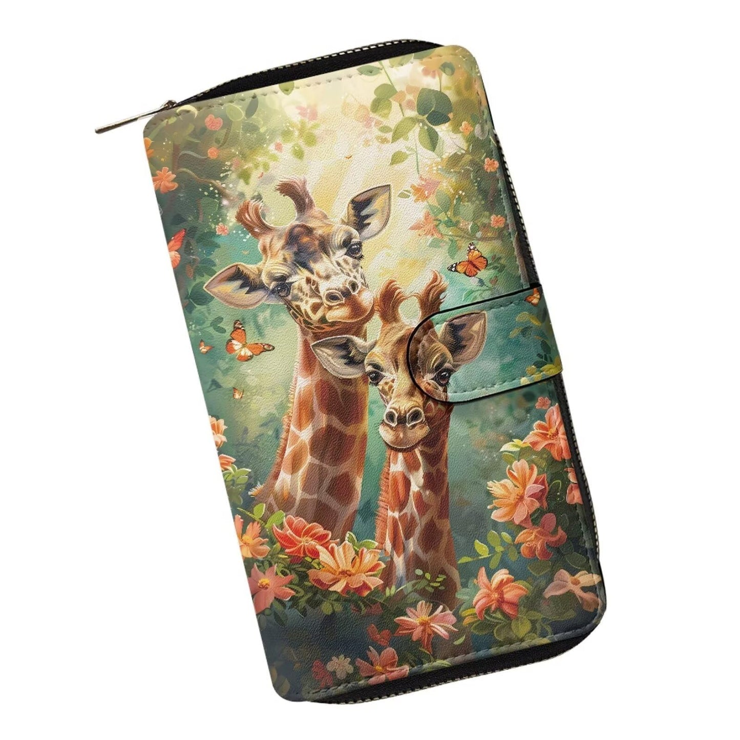 HOTCOEQINE Animal Wallet, Cute Chicken Long Leather Money Bag, Handbag With Zipper for Coin Phone, Travel Handbag for Party