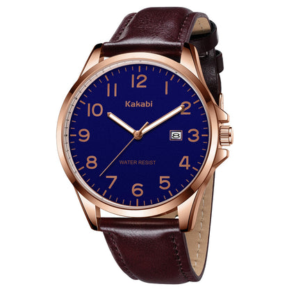 HOTWatch for Men, Fashion Minimalist Wrist Watch Waterproof Quartz Analog Date with Leather Strap