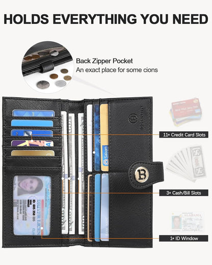 HOTBOSTANTEN Small Sling Bag for Women ＆ Leather Wallet Women RFID Blocking Credit Card Holder