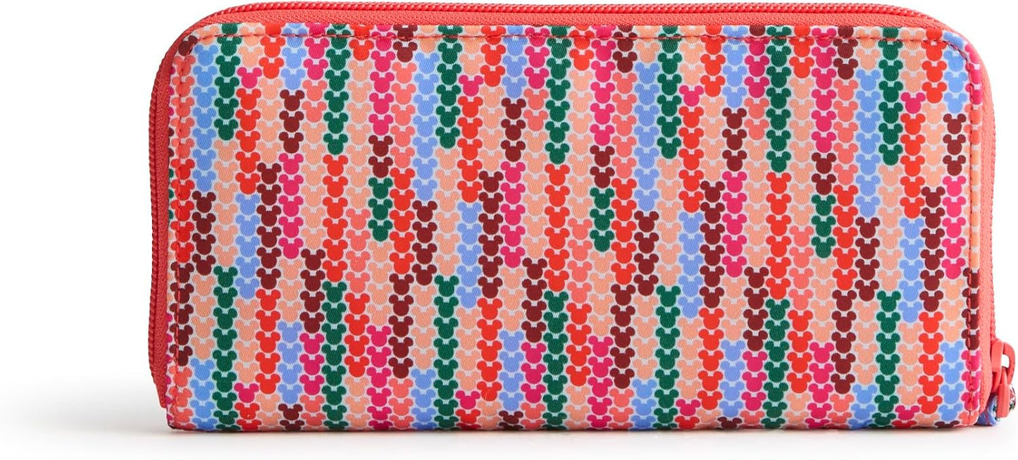 HOTVera Bradley Women's Disney Nylon Continental Wallet, Mickey Meadow Stripe, One Size