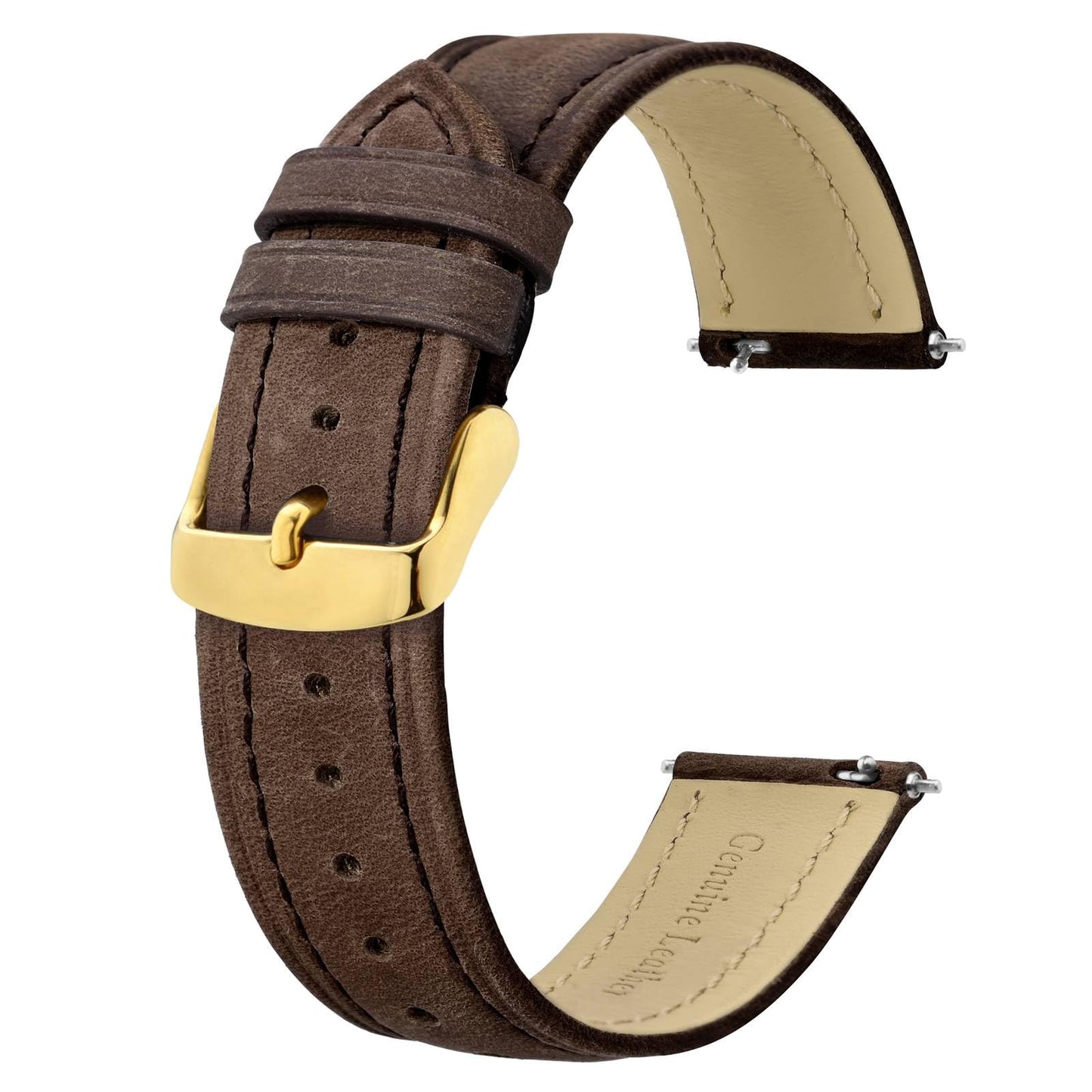 HOTBISONSTRAP Extra Long Watch Bands 18mm 20mm 22mm 24mm, Leather Watch Straps for Men, XL Replacement Strap for Large Wrists