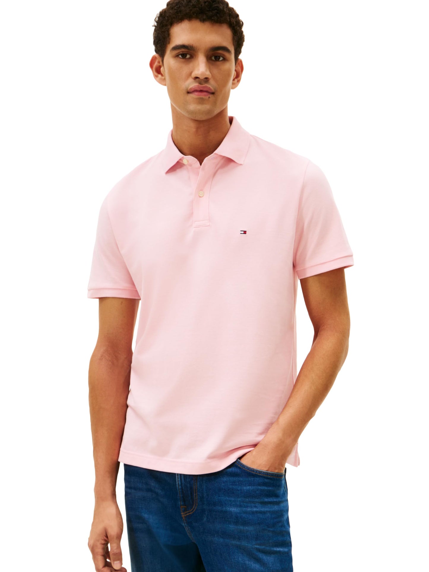 HOTTommy Hilfiger Mens Short Sleeve Cotton Pique Polo Shirt in Regular Fit