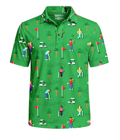 HOTTipsy Elves Men’s Golf Polo Shirt - Moisture Wicking, Stretch Fabric, Athletic Fit - Performance Polo