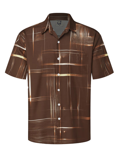 HOTHardaddy Men's Hawaiian Shirt Short Sleeves Printed Button Down Summer Beach Casual Shirts