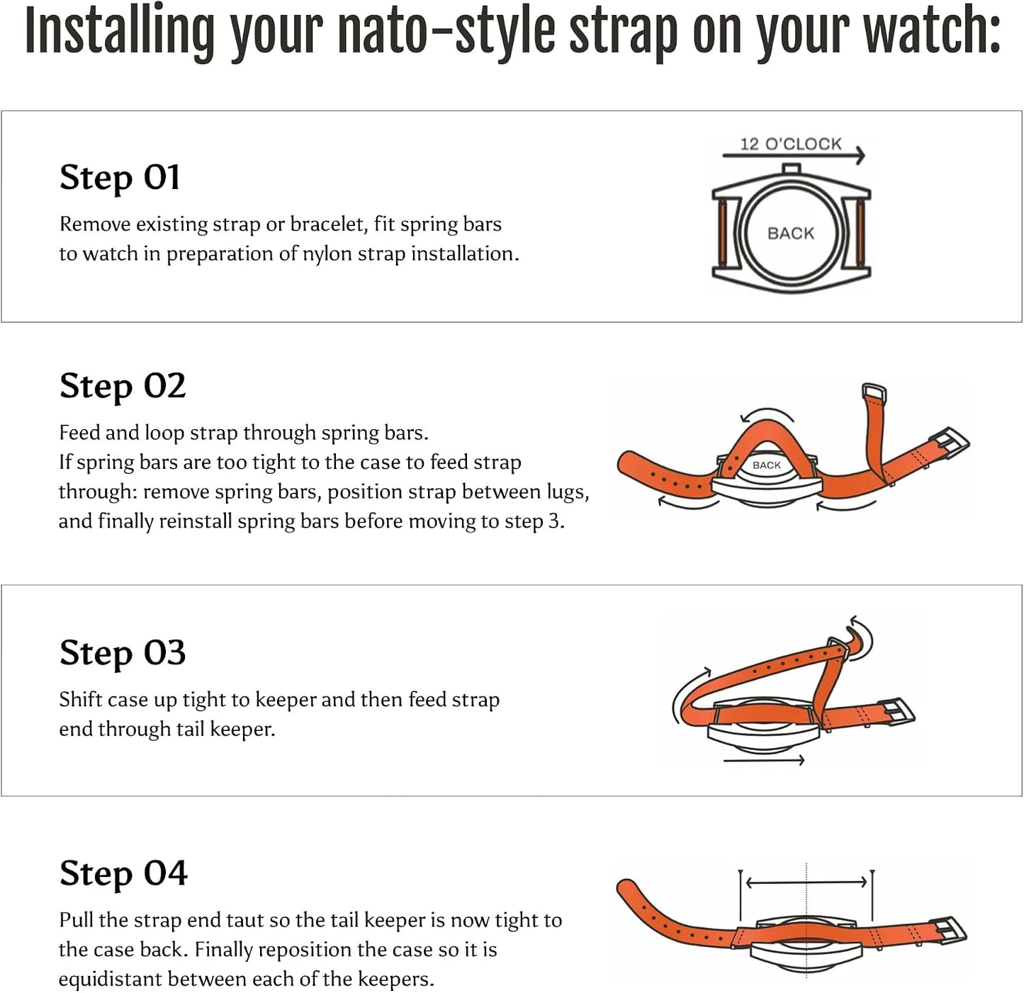 HOTAnchor Strap Co | Ribbed Nylon Watch Strap | Ridge Weave Quick-Dry Band | Brushed Stainless Steel Buckle | Floating Keeper | Heat-Sealed Notches | 5.75–8.5in Wrists