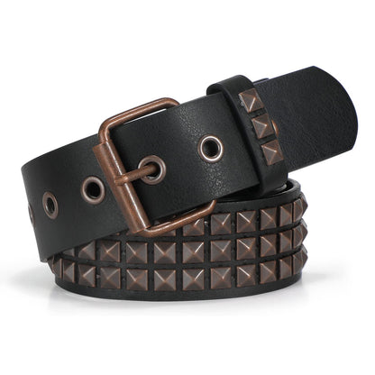 HOTXZQTIVE Studded Belt Metal Punk Rock Rivet Belts for Women/Men Punk Leather Belt Gothic Belt Accessories for Jeans Pants