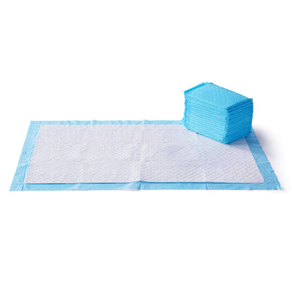 HOTAmazon Basics Super Absorbent Dog and Puppy Potty Pads, Leak-Proof 5-Layer Design with Quick-Dry Surface for Housebreaking, Heavy Duty Absorbency, X-Large, 28 x 34 Inch, Blue & White, 25-Pack