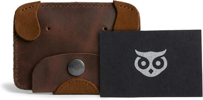 HOTHide & Drink, Leather Dog Wallet/Coin Pouch/Purse/Accessories/Card Holder/Cute Wallet, Handmade :: Bourbon Brown
