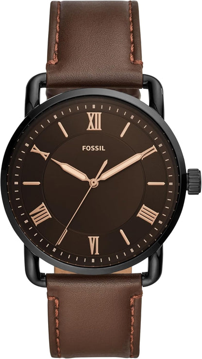 HOTFossil Men's Copeland Quartz Stainless Steel and Leather Three-Hand Watch for Men