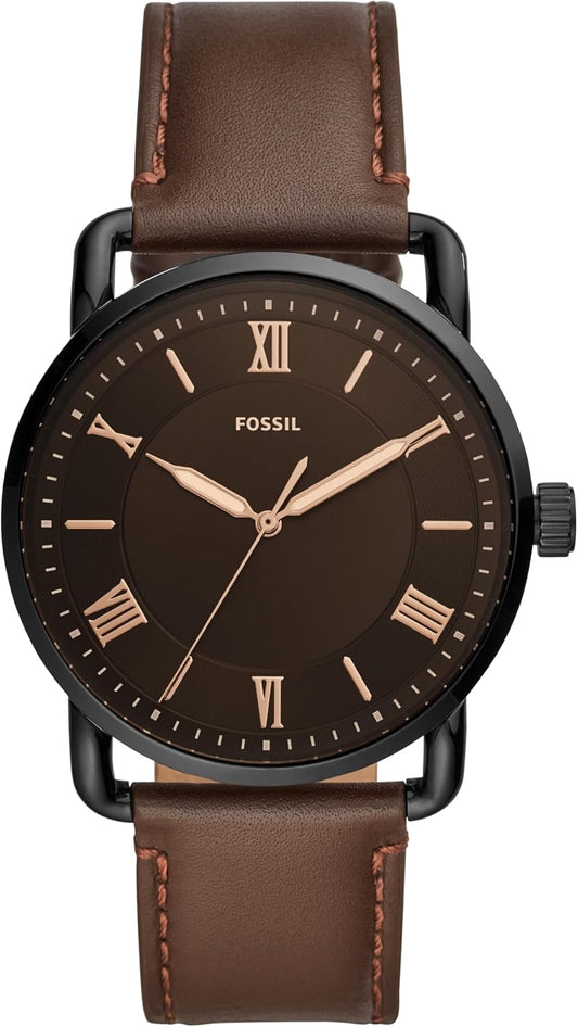 HOTFossil Men's Copeland Quartz Stainless Steel and Leather Three-Hand Watch for Men
