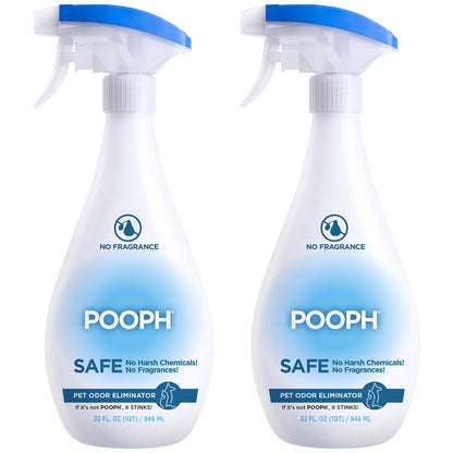HOTPooph Pet Odor Eliminator, 32oz - Eliminates Odors at the Molecular Level, Dogs, Cats, Freshener, Eliminator, Urine, Poop, Pee, Deodorizer, Nature’s, Puppy, Fresh, Clean, Furniture, Potty