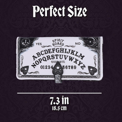 HOTNemesis Now White Spirit Board Embossed Purse, Gothic Ouija Design, Intricate Baroque Detailing, Occult Stylish Accessory, 18.5cm