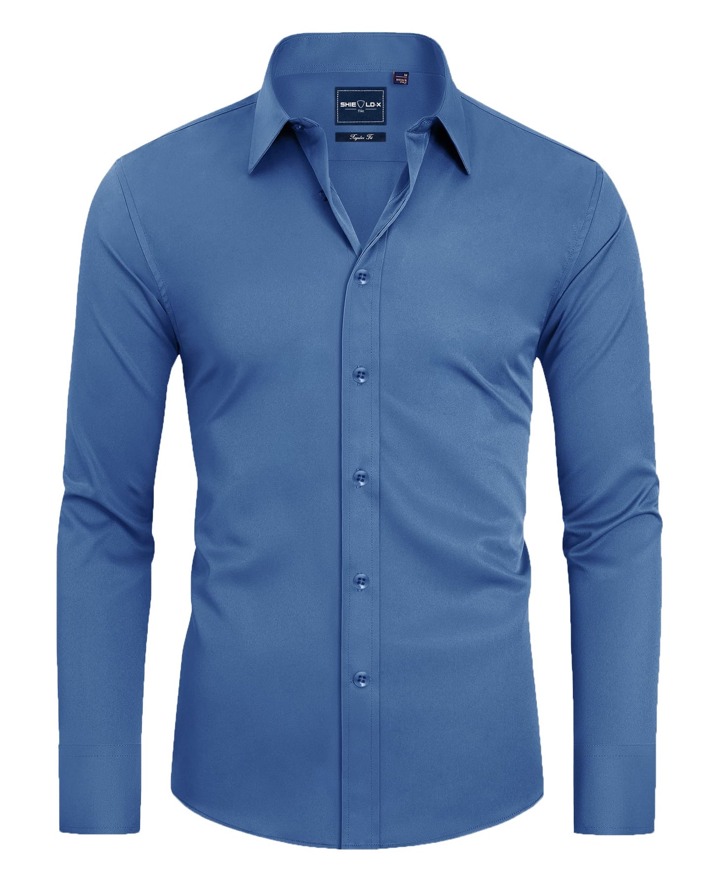 HOTAlimens & Gentle Slim Fit Dress Shirts for Men Long Sleeve Stretch Stain Proof Wrinkle Free Button Down Shirts Formal Shirts